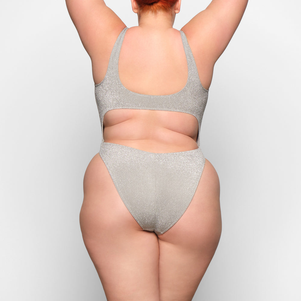 One Piece Skims GLITTER SWIM MONOKINI Grise | 706WYOVTQ