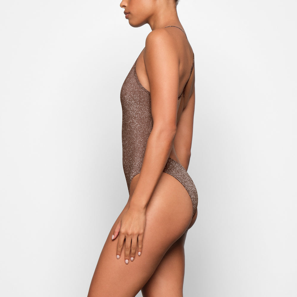 One Piece Skims GLITTER SWIM Marron | 432GABQMR