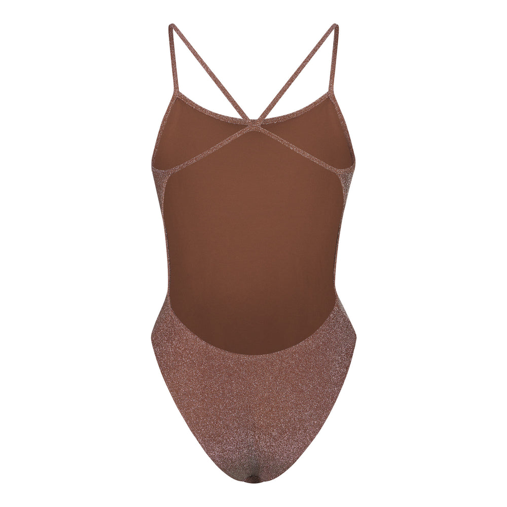 One Piece Skims GLITTER SWIM Marron | 432GABQMR