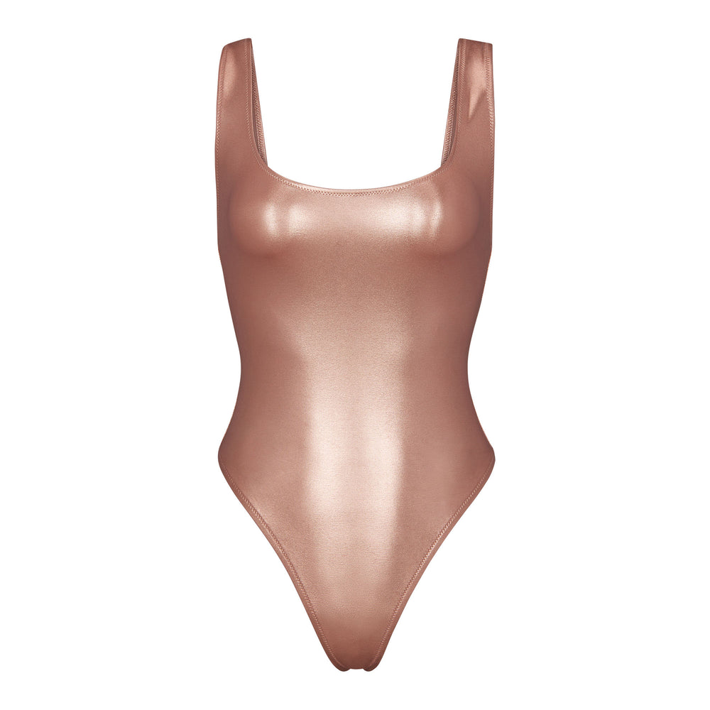 One Piece Skims METALLIC SWIM HIGH CUT Rose Doré | 583JDWCAG