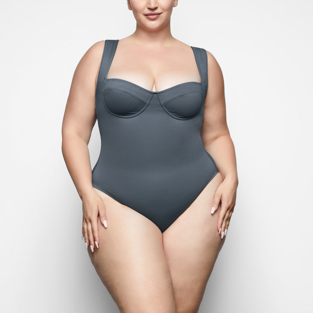 One Piece Skims SHAPING SWIM UNDERWIRE Grise Foncé | 438UYPKLM