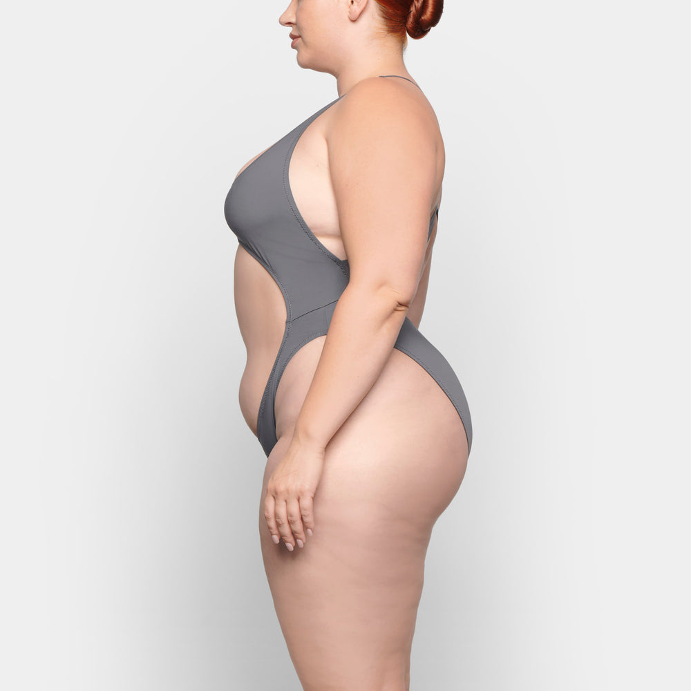 One Piece Skims SWIM CUT OUT MONOKINI Grise Foncé | 230IQXJUR
