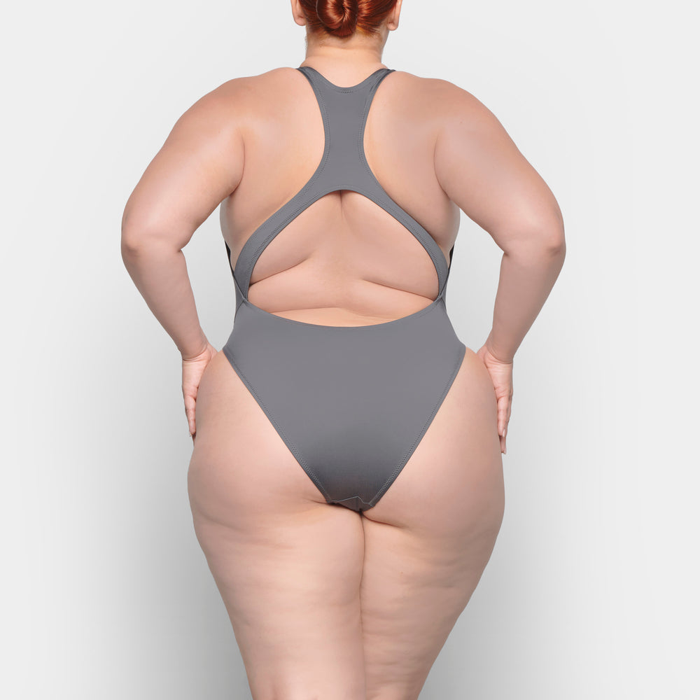 One Piece Skims SWIM CUT OUT MONOKINI Grise Foncé | 230IQXJUR