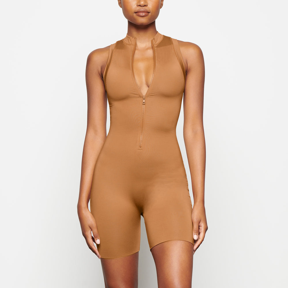 One Piece Skims SWIM MOCK NECK CYCLE SUIT Abricot | 329FCXHVD