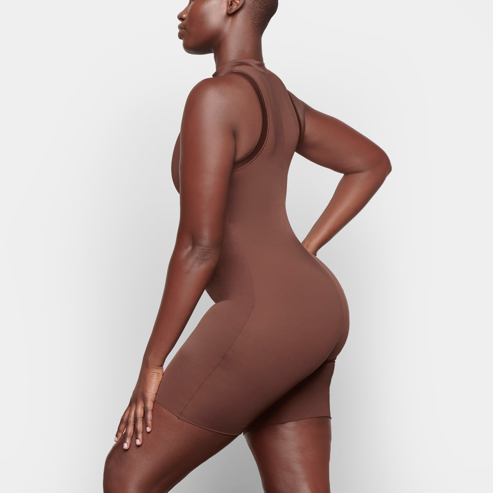 One Piece Skims SWIM MOCK NECK CYCLE SUIT Chocolat | 347KBIJSD