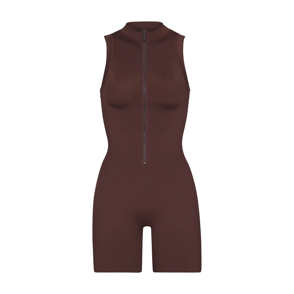 One Piece Skims SWIM MOCK NECK CYCLE SUIT Chocolat | 347KBIJSD