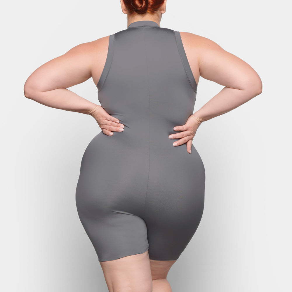 One Piece Skims SWIM MOCK NECK CYCLE SUIT Grise Foncé | 673CNUGXA