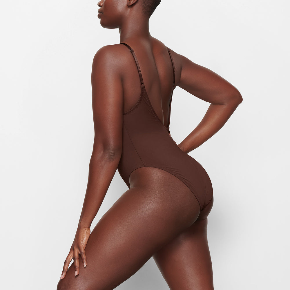 One Piece Skims SWIM SCOOP NECK Chocolat | 268MHJXFD