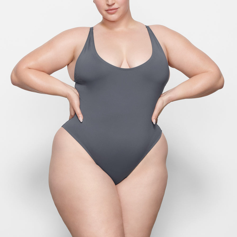 One Piece Skims SWIM SCOOP NECK Grise Foncé | 485AISEOG