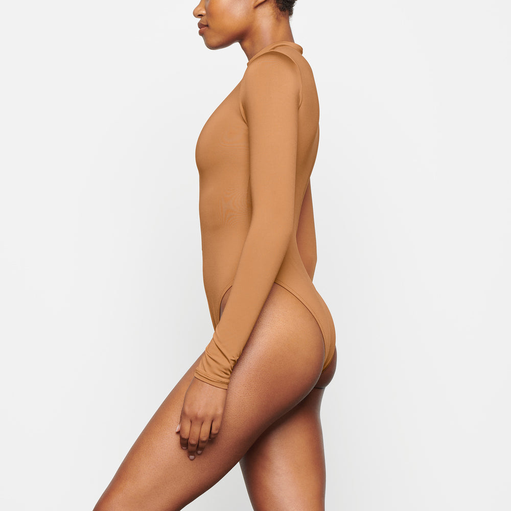 One Piece Skims SWIM ZIP FRONT LONG SLEEVE Abricot | 659VWMXIZ