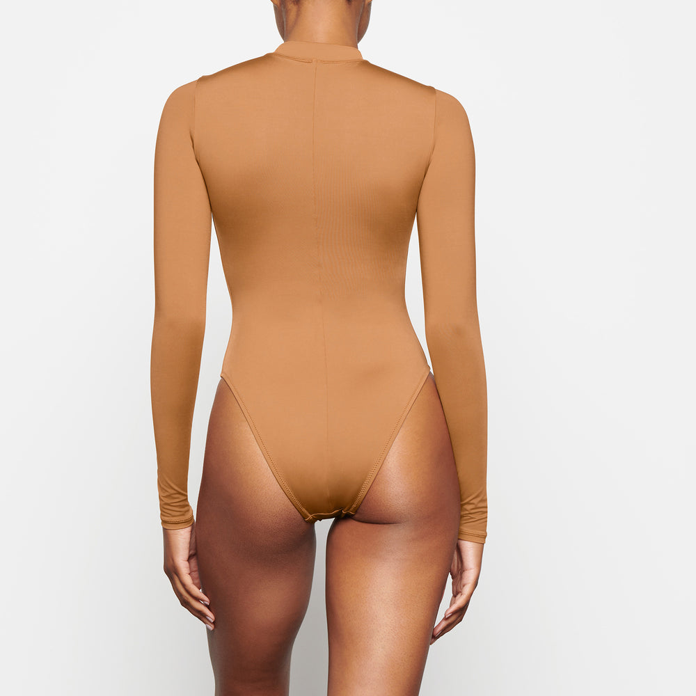 One Piece Skims SWIM ZIP FRONT LONG SLEEVE Abricot | 659VWMXIZ