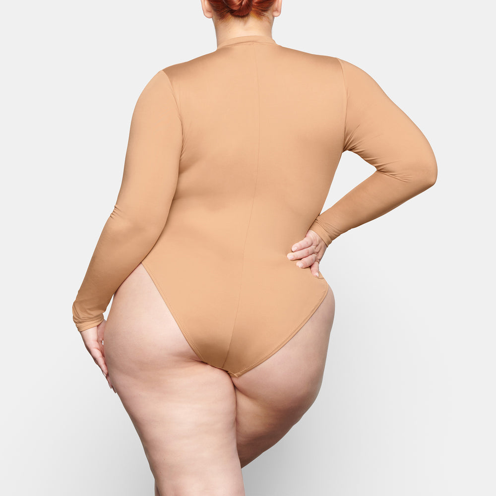 One Piece Skims SWIM ZIP FRONT LONG SLEEVE Beige | 830KPJNDB