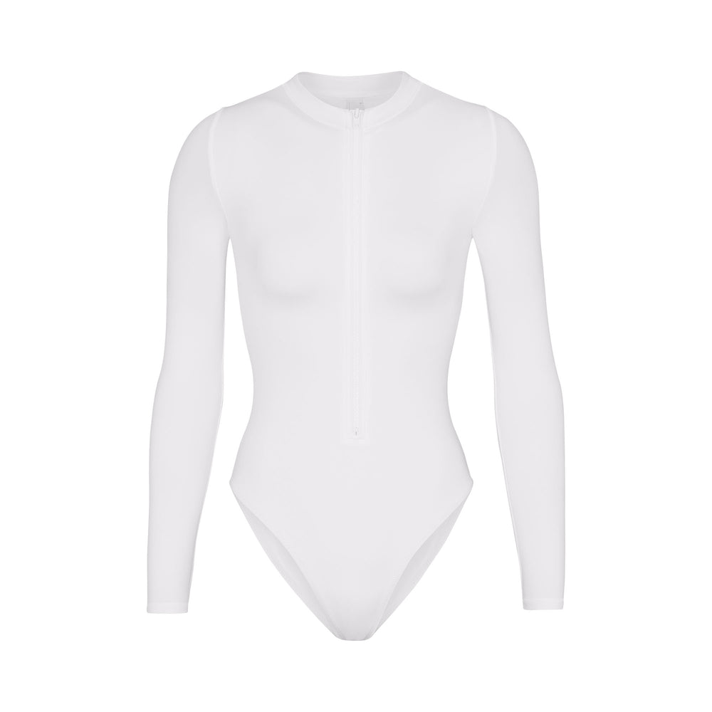 One Piece Skims SWIM ZIP FRONT LONG SLEEVE Blanche | 971DSRBEY