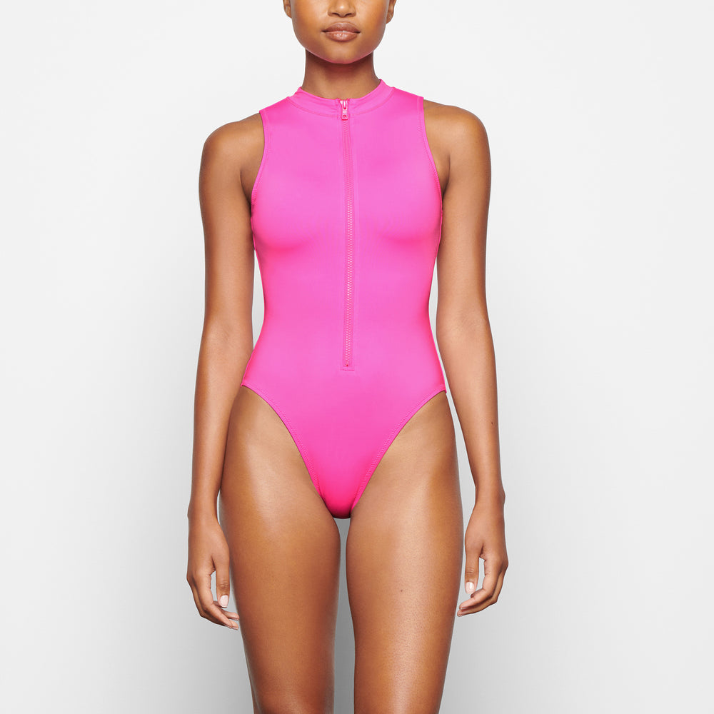 One Piece Skims SWIM ZIP FRONT SLEEVELESS Rose | 194DQEMCX