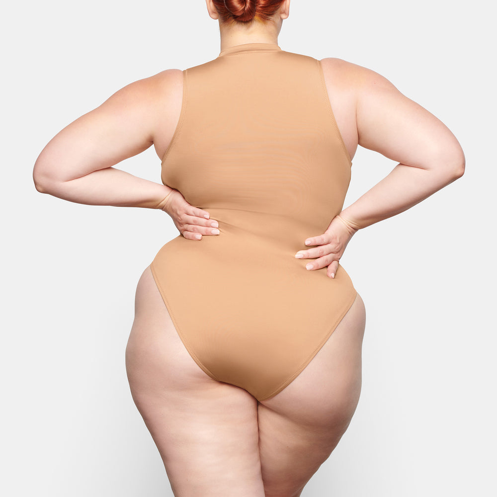 One Piece Skims SWIM ZIP FRONT SLEEVELESS Beige | 961KWLIDT