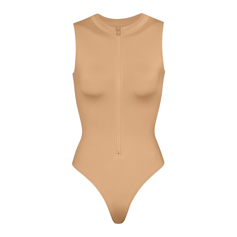 One Piece Skims SWIM ZIP FRONT SLEEVELESS Beige | 961KWLIDT