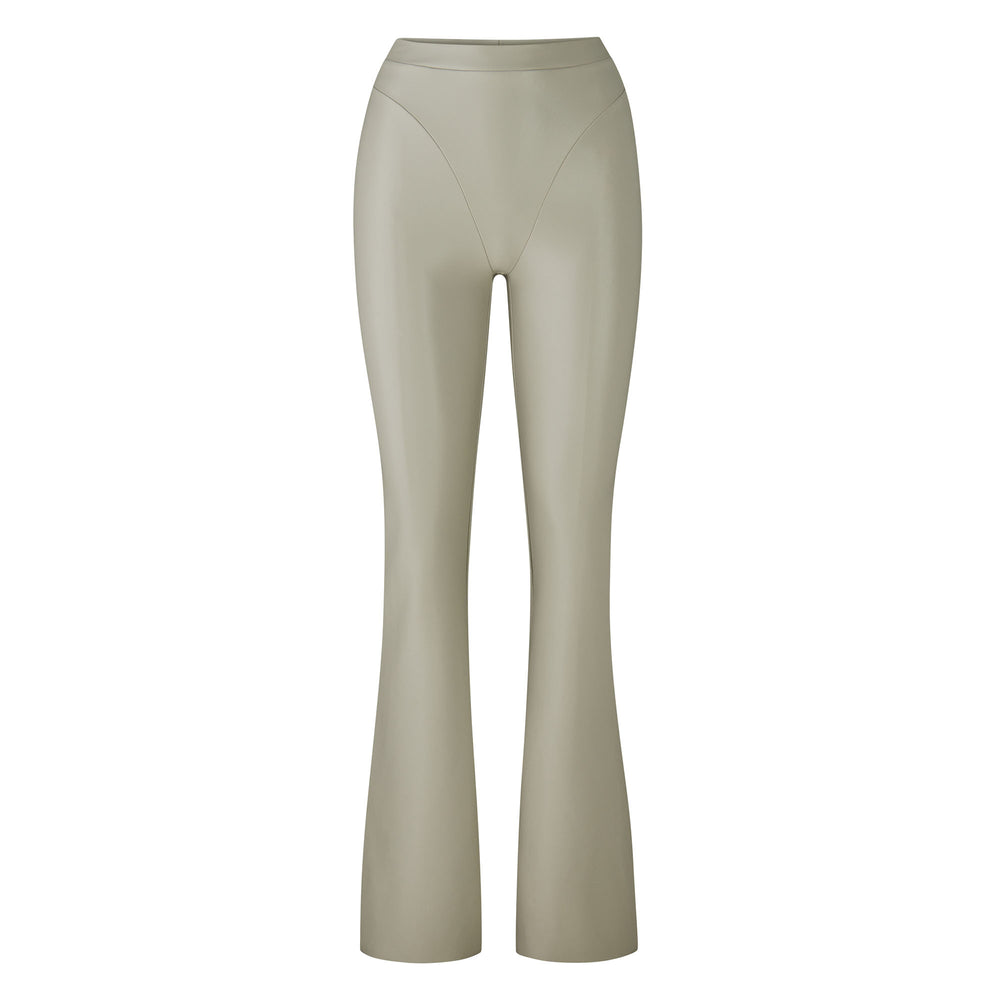 Pantalon Skims FAUX LEATHER BOOT CUT Blanche | 810DMUCAL