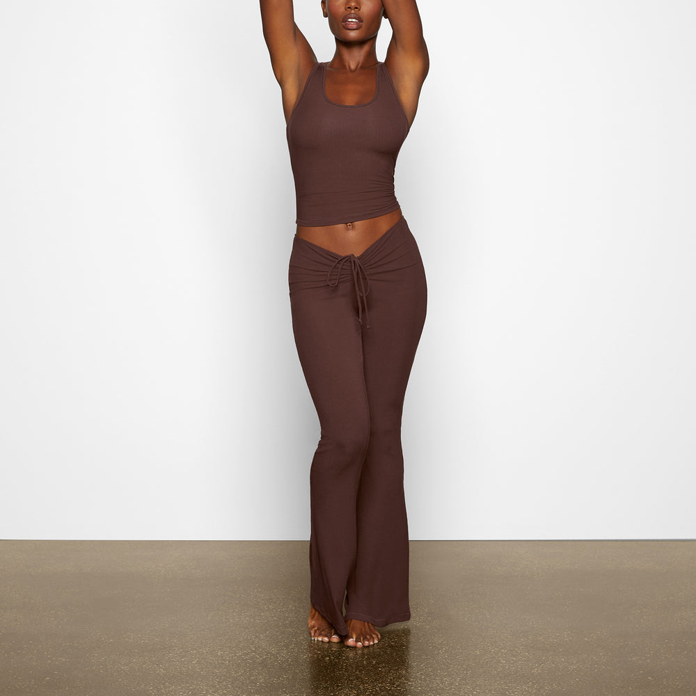 Pantalon Skims SOFT LOUNGE RUCHED Chocolat | 794TBKMCU