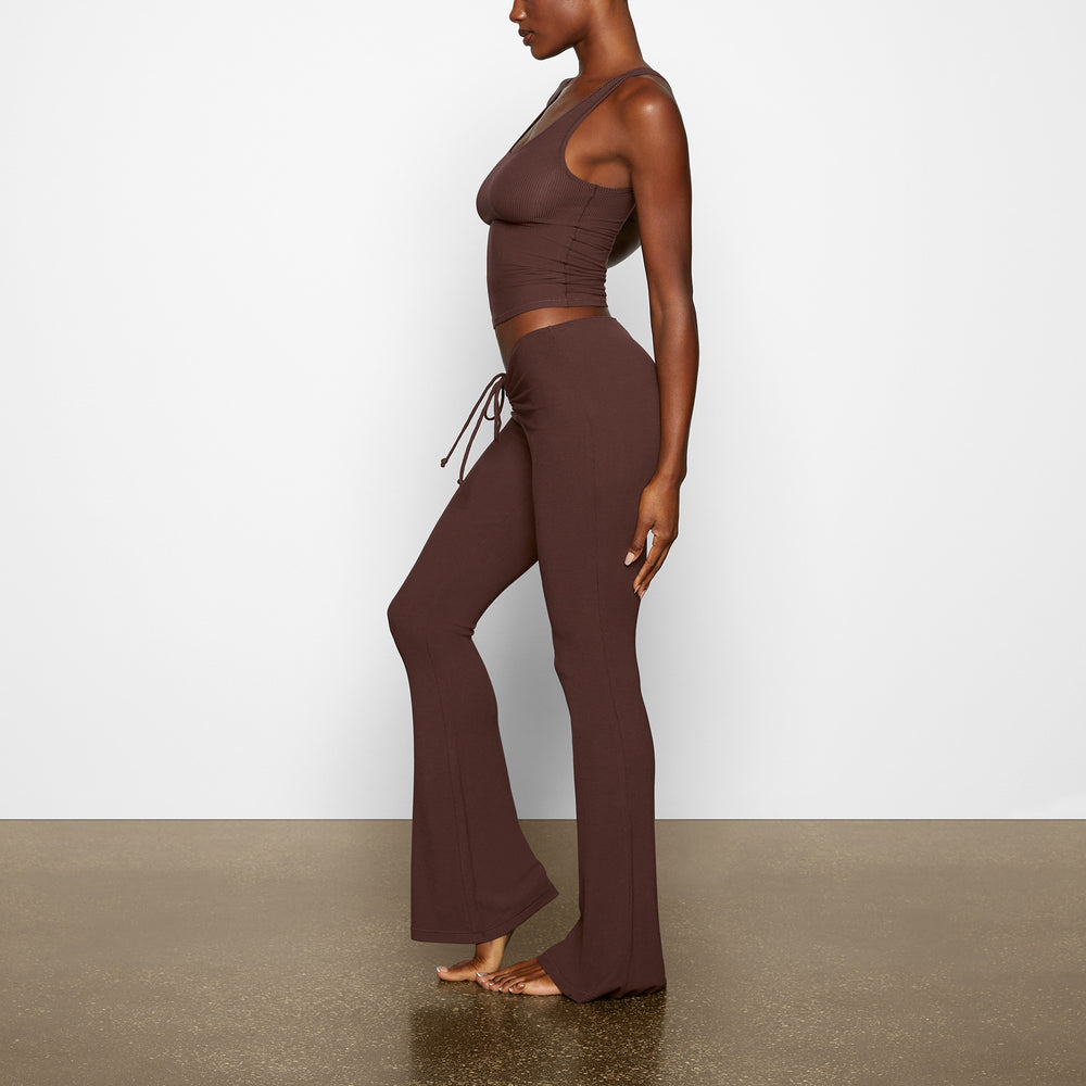 Pantalon Skims SOFT LOUNGE RUCHED Chocolat | 794TBKMCU