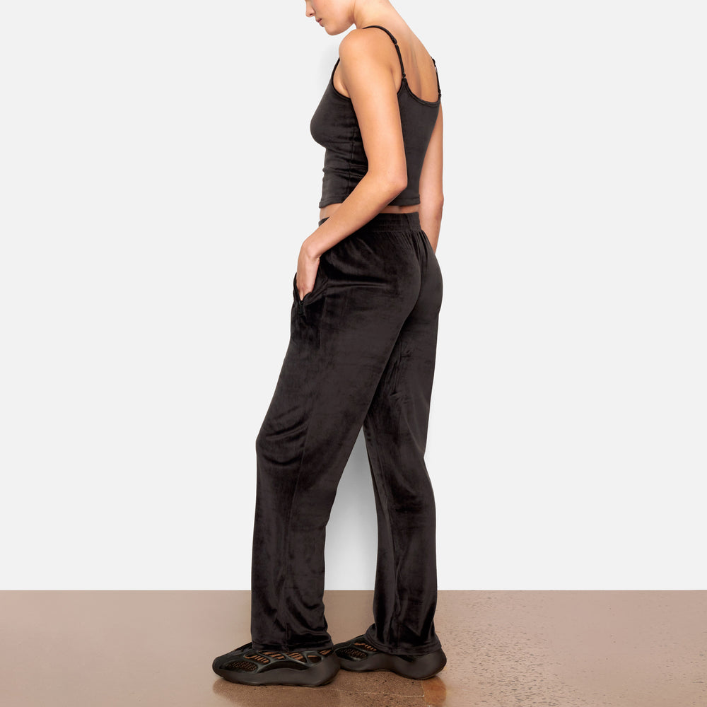 Pantalon Skims VELOUR TRACK Noir | 759ZSJYVQ