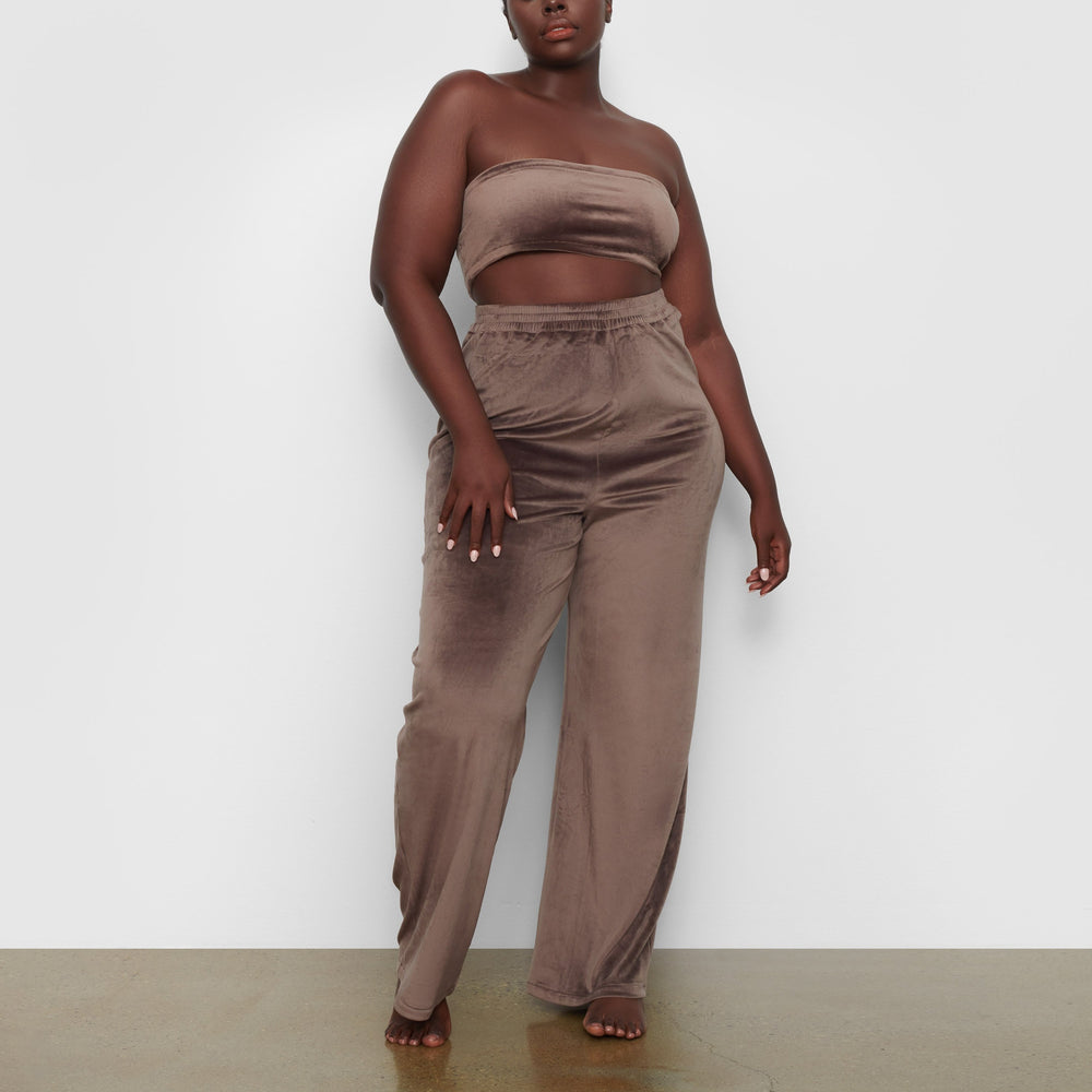 Pantalon Skims VELOUR WIDE LEG Violette Grise | 795GFDMBN