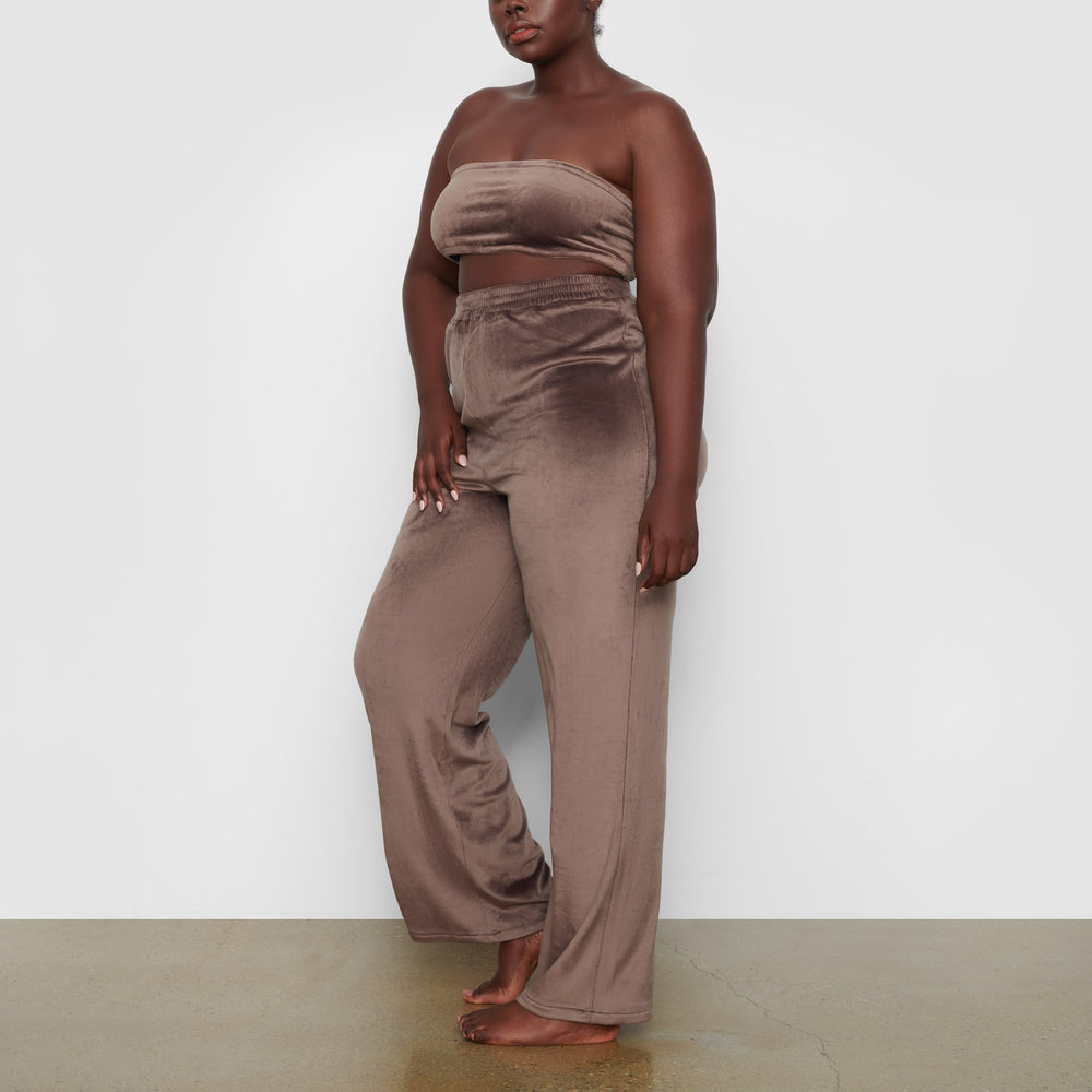 Pantalon Skims VELOUR WIDE LEG Violette Grise | 795GFDMBN