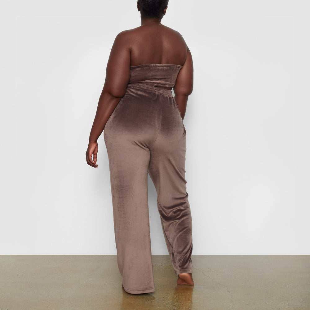 Pantalon Skims VELOUR WIDE LEG Violette Grise | 795GFDMBN