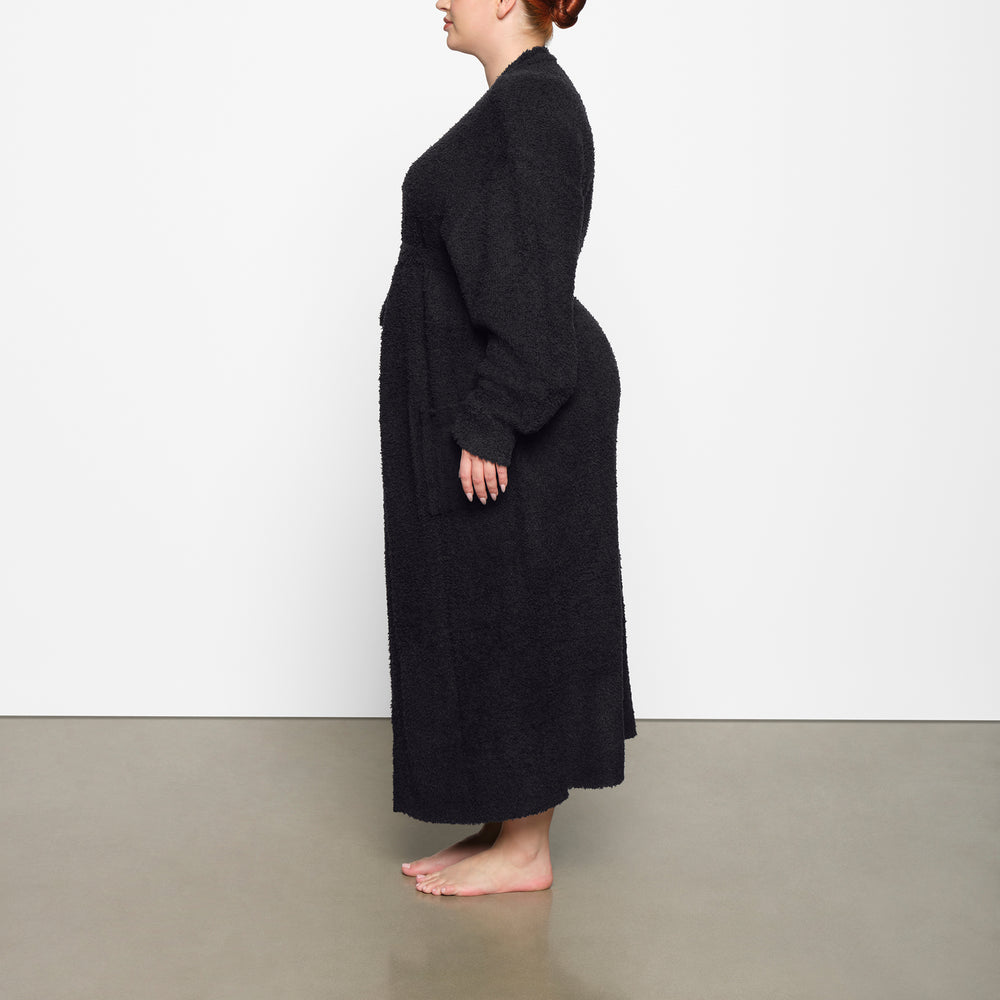 Peignoir Skims COZY KNIT UNISEX Noir | 174FQCVKT