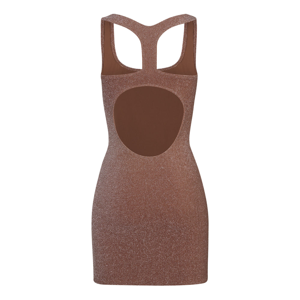 Peignoir Skims GLITTER SWIM METALLIC Marron | 876EWCUJZ