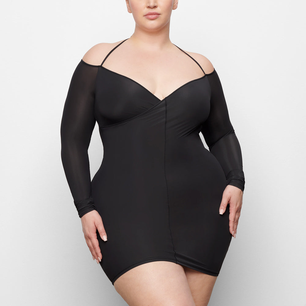 Peignoir Skims JELLY SHEER OFF THE SHOULDER Noir | 529FUGRHI