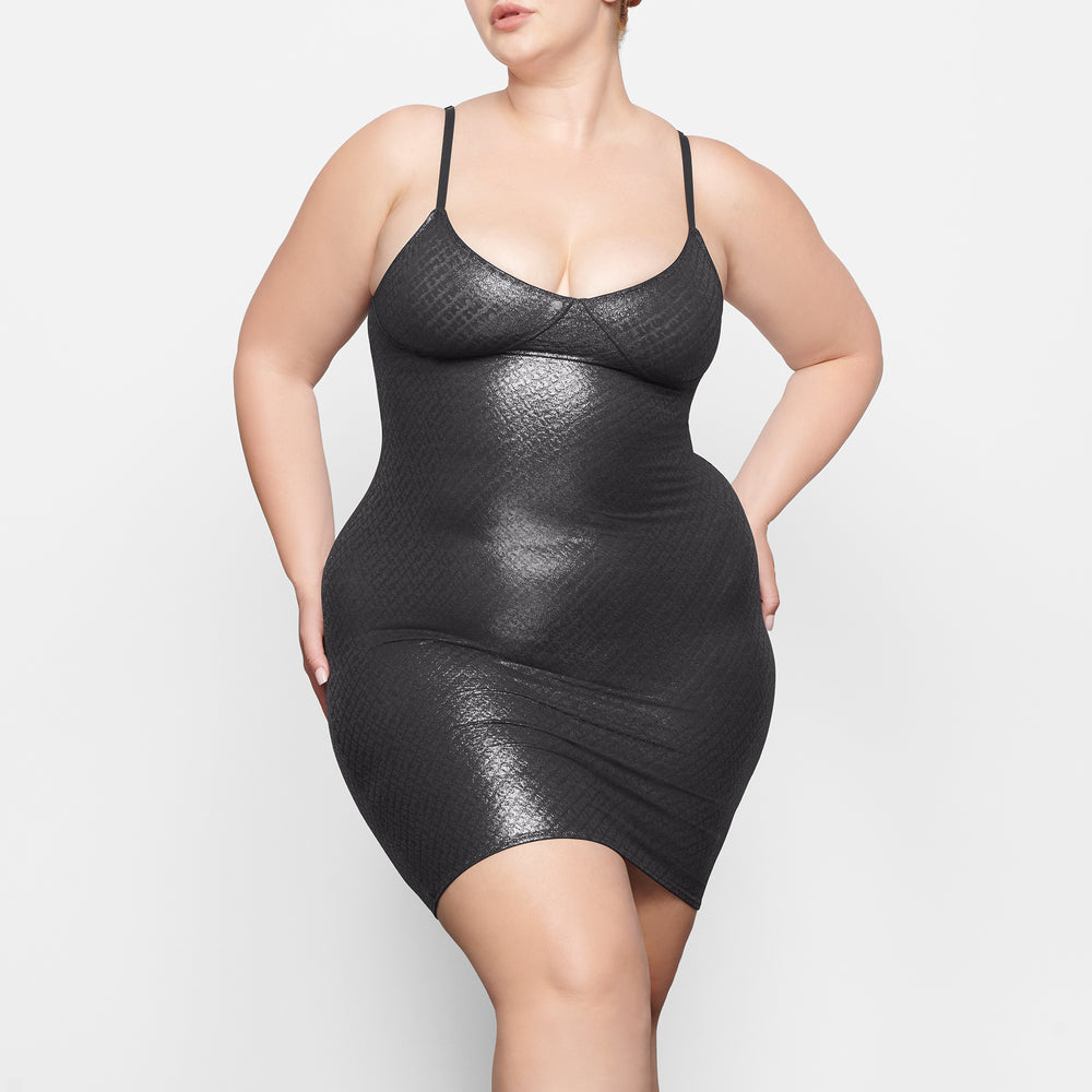 Peignoir Skims LOGO MESH FOIL CAMI Noir | 867TWGCXI
