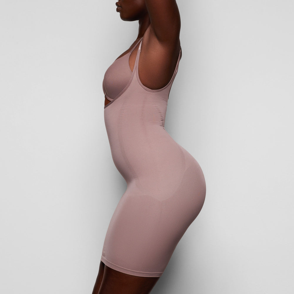 Peignoir Skims OPEN BUST SLIP Marron | 074NDBIFX
