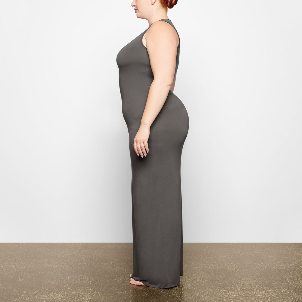 Peignoir Skims SMOOTH LOUNGE CREW NECK SLEEVELESS Grise Foncé | 495CKYJPE