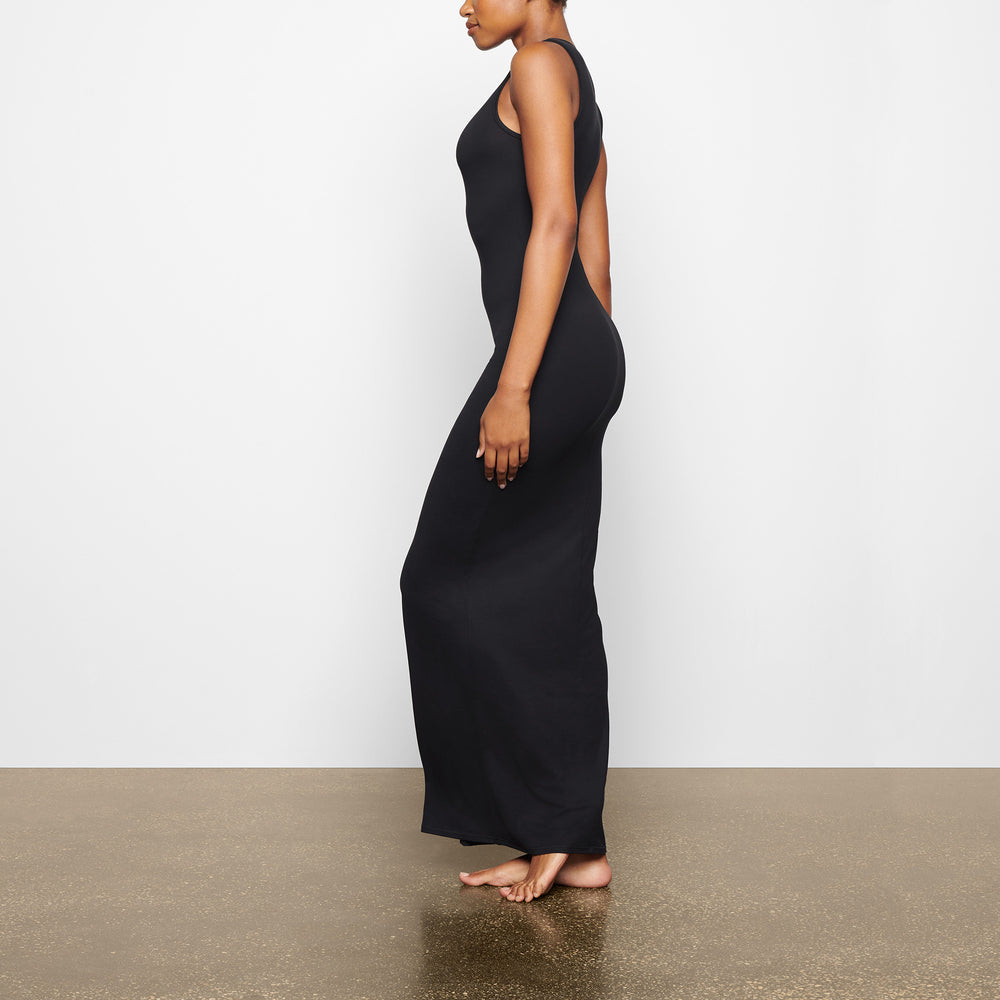 Peignoir Skims SMOOTH LOUNGE CREW NECK SLEEVELESS Noir | 873FIOXMY