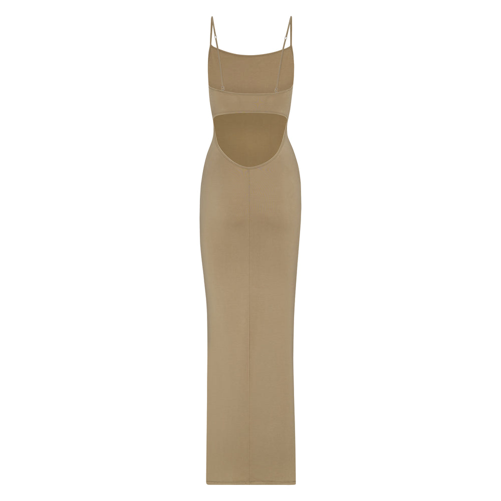 Peignoir Skims SMOOTH LOUNGE LOW BACK CAMI Kaki | 397QZULKD