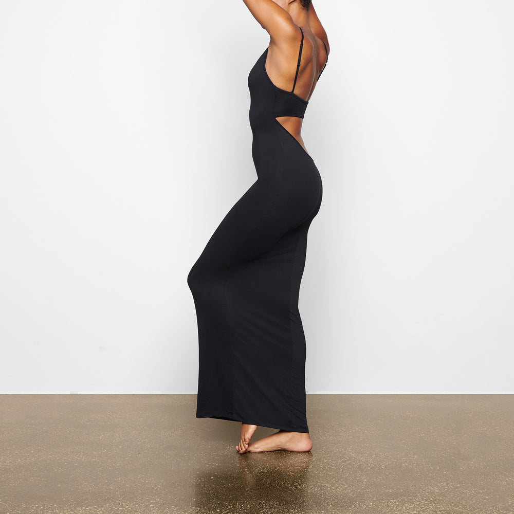Peignoir Skims SMOOTH LOUNGE LOW BACK CAMI Noir | 538KEJYHN