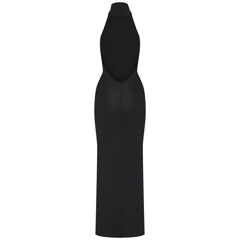 Peignoir Skims SMOOTH LOUNGE LOW BACK HALTER Noir | 128CSJXGR
