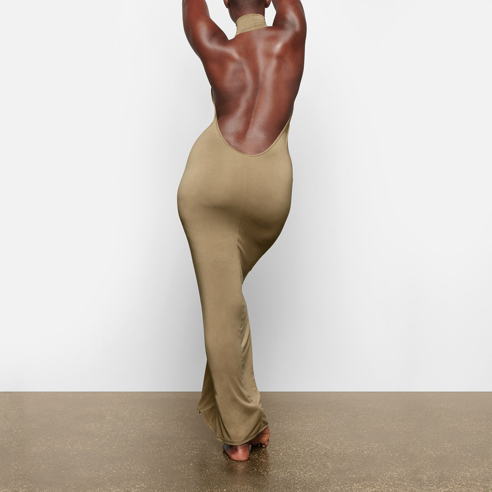 Peignoir Skims SMOOTH LOUNGE LOW BACK HALTER Kaki | 253VONKAW