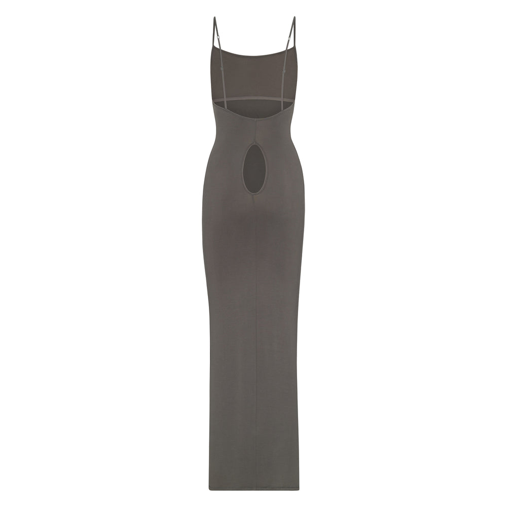 Peignoir Skims SMOOTH LOUNGE LOW BACK KEYHOLE Grise Foncé | 049HIWBXL