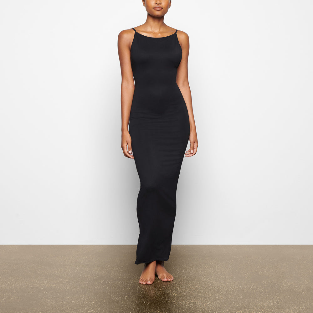 Peignoir Skims SMOOTH LOUNGE LOW BACK KEYHOLE Noir | 057WQZXVL