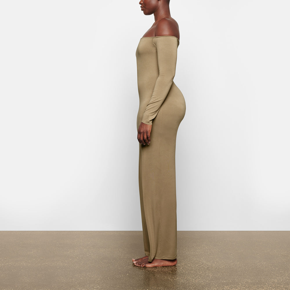 Peignoir Skims SMOOTH LOUNGE OFF THE SHOULDER Kaki | 945CNYKZE