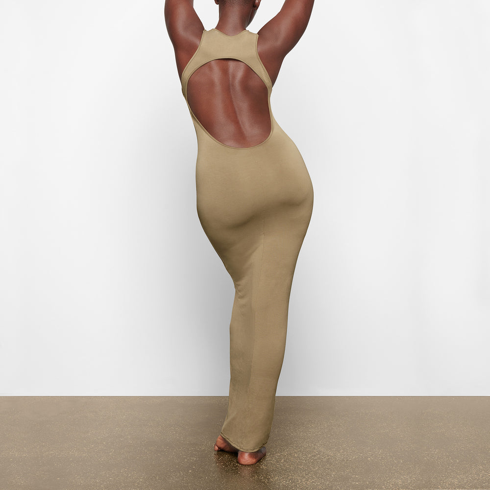 Peignoir Skims SMOOTH LOUNGE OPEN RACERBACK Kaki | 157SMFJNY