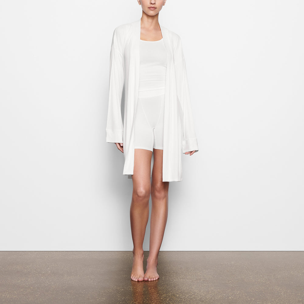 Peignoir Skims SOFT LOUNGE Blanche | 974FOCUTV