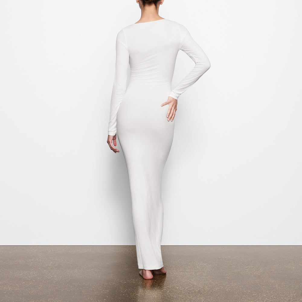 Peignoir Skims SOFT LOUNGE LONG SLEEVE Blanche | 451SMIQLY