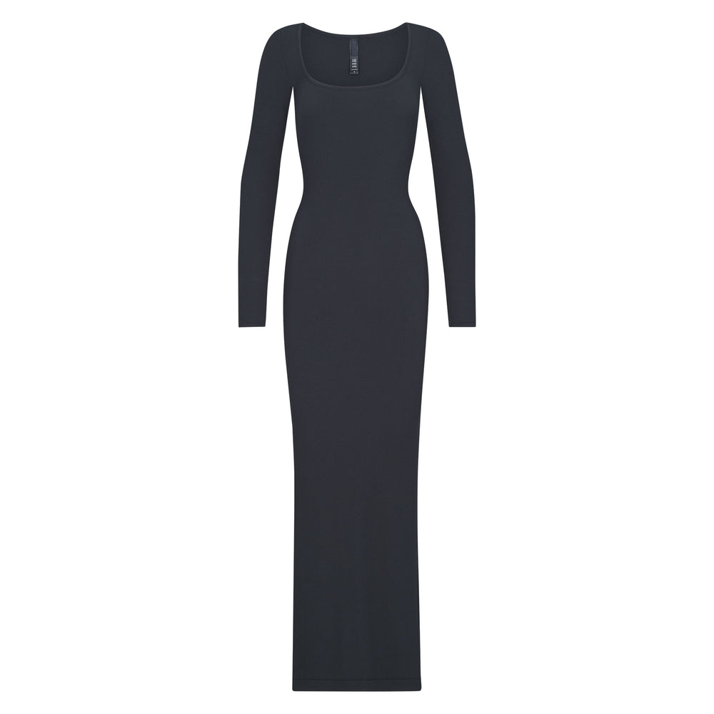 Peignoir Skims SOFT LOUNGE LONG SLEEVE Grise Foncé | 176GUKEDO