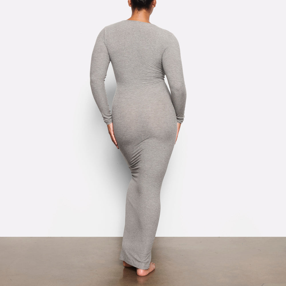 Peignoir Skims SOFT LOUNGE LONG SLEEVE Grise | 579QCWSAF
