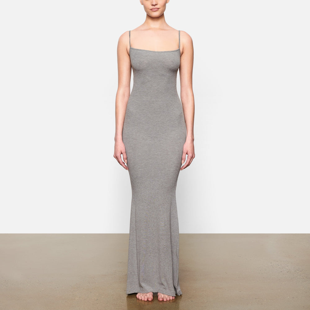 Peignoir Skims SOFT LOUNGE LONG SLIP Grise | 198TKUBMI