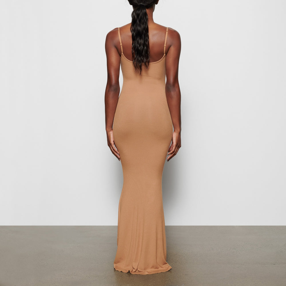 Peignoir Skims SOFT LOUNGE LONG SLIP Marron | 689AKVCBX
