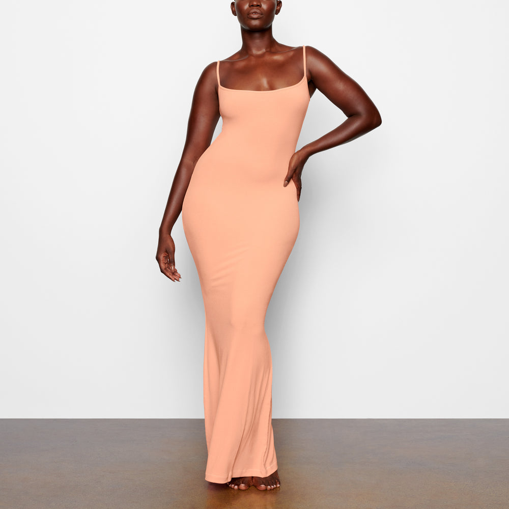 Peignoir Skims SOFT LOUNGE LONG SLIP Orange | 859QSDOVB