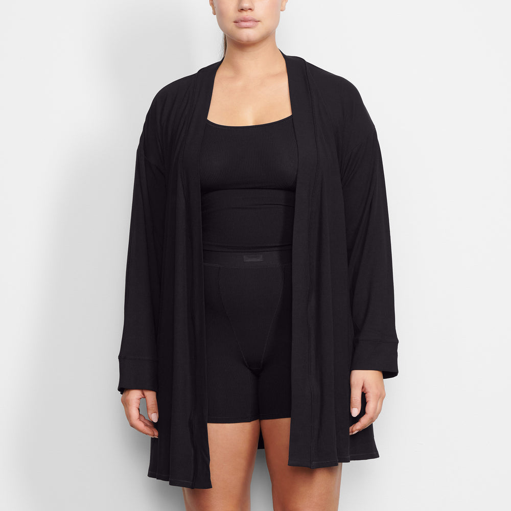 Peignoir Skims SOFT LOUNGE Noir | 534CEVPQT